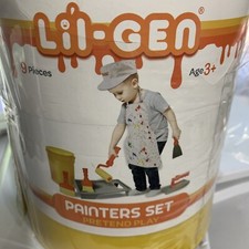 Cap Apron Painter's Supplies  Book Pretend Play Dress Up Painter Girls  Boys