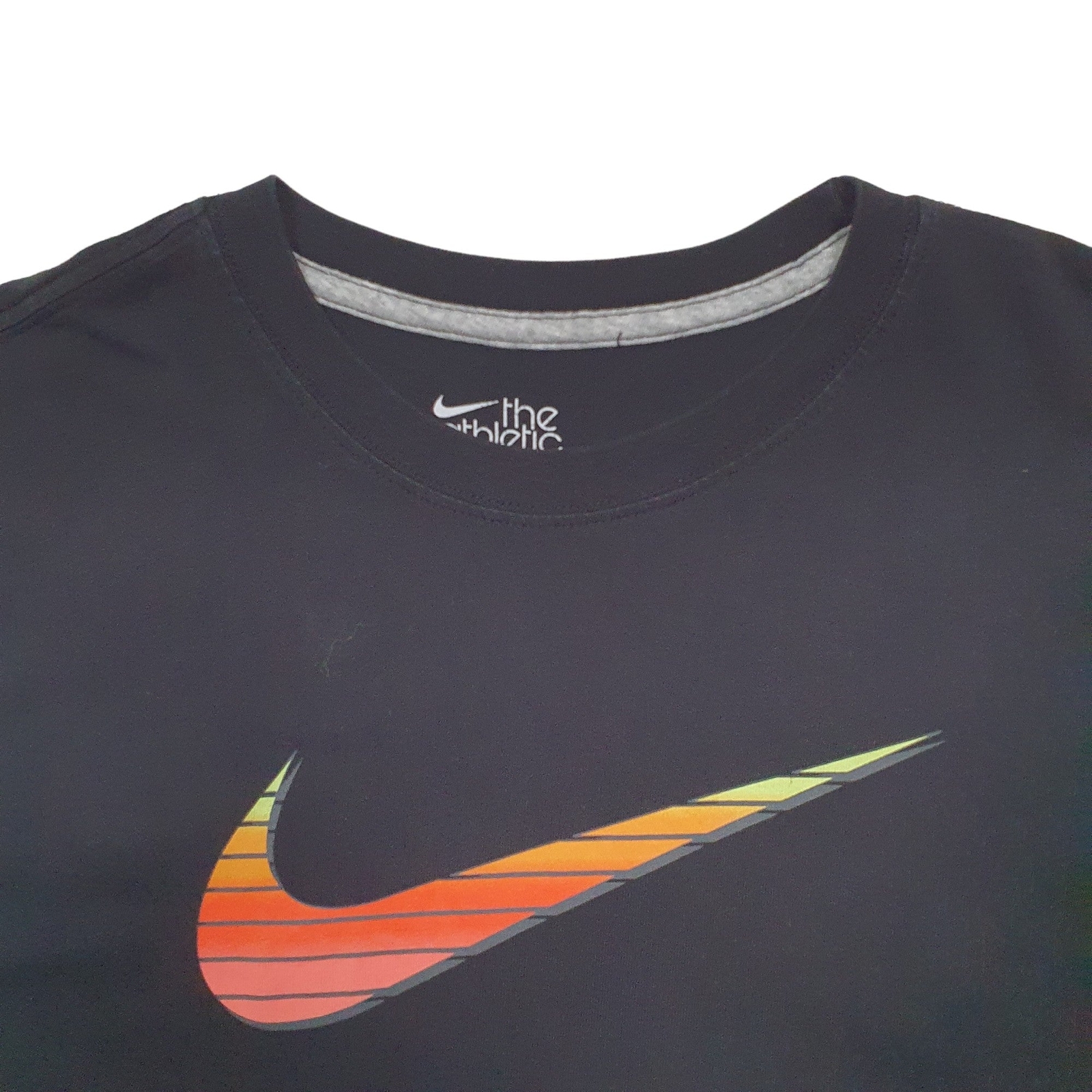 NIKE Black T Shirt Tee Swoosh Short Sleeve Cotton Blend Mens L image 3