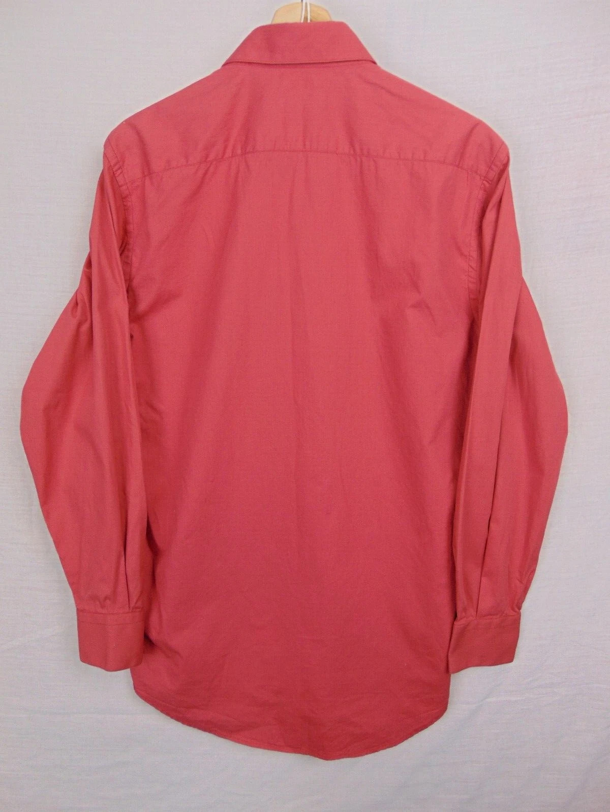 Versace Camicia Uomo Classica Rossa Ricamata Manica Lunga Cotone Large