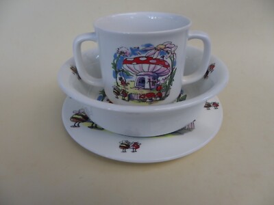 H Samuel Kinder dreiteiliges Frühstücksset, Tasse mit 2 Henkeln, Geschirr & Teller.