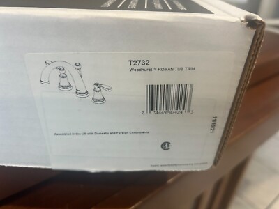 New  Open Box Delta T2732 Woodhurst Mounted Roman Tub Filler Trim Kit Chrome