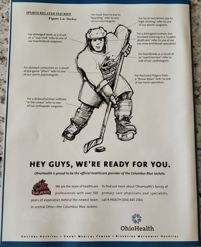 Columbus Blue Jackets Beat Magazine Inaugural Issue puck stick skate playoff new - Picture 2 of 8