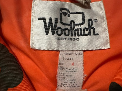 VTG Woolrich Blaze Orange Camo Camoflauge 90s Hunting Jacket & Pants Combo Set - 第 2/7 張圖片