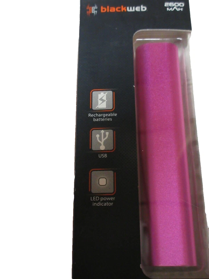 Зарядное устройство портативное Blackweb 2600 мАч 1 А розовое - Изображение 3 из 4