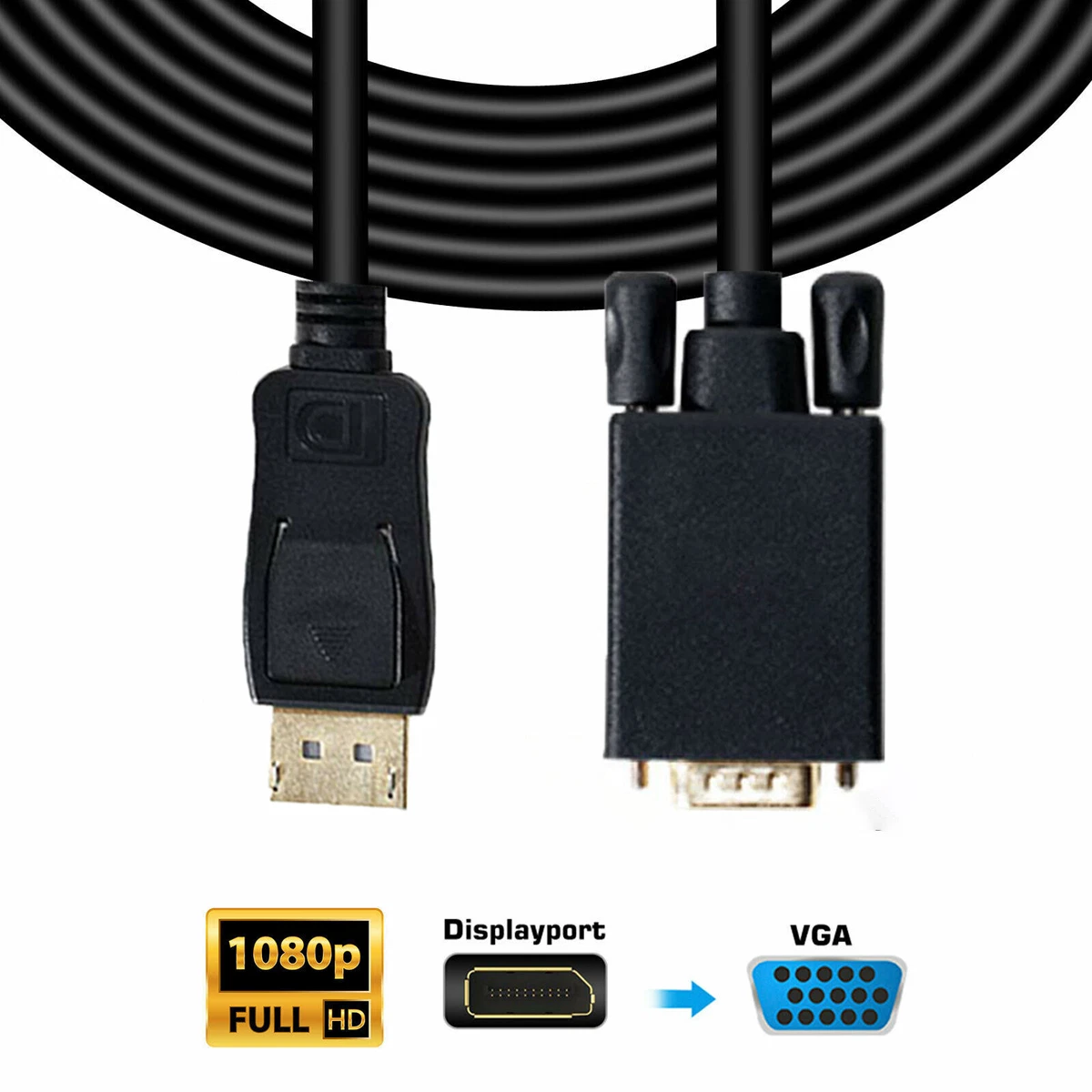 Adaptador Displayport Macho A Hdmi Vga Dvi-I