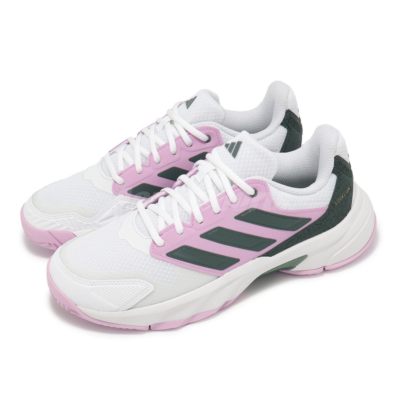 женская спортивная обувь для тенниса adidas CourtJam Control 3 W White Bliss Lilac ID2459