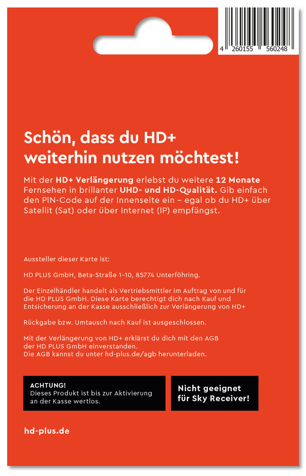 Thumbnail - Hd+ Plus Verlängerung Tv Hd Empfang 12 Monate Für Tv Karten 01 02 03