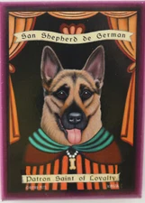 Retro Pets German Shepherd Saint Loyalty Fridge Magnet