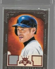 2015 Diamond Kings Studio Portraits Red Ichiro Jersey/Bat  #8 #'d 01/15 Marlins