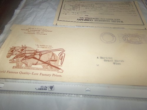 Lot 3 Vintage Walsh Harness Company Letter Envelope Order Form Milwaukee - Picture 4 of 7