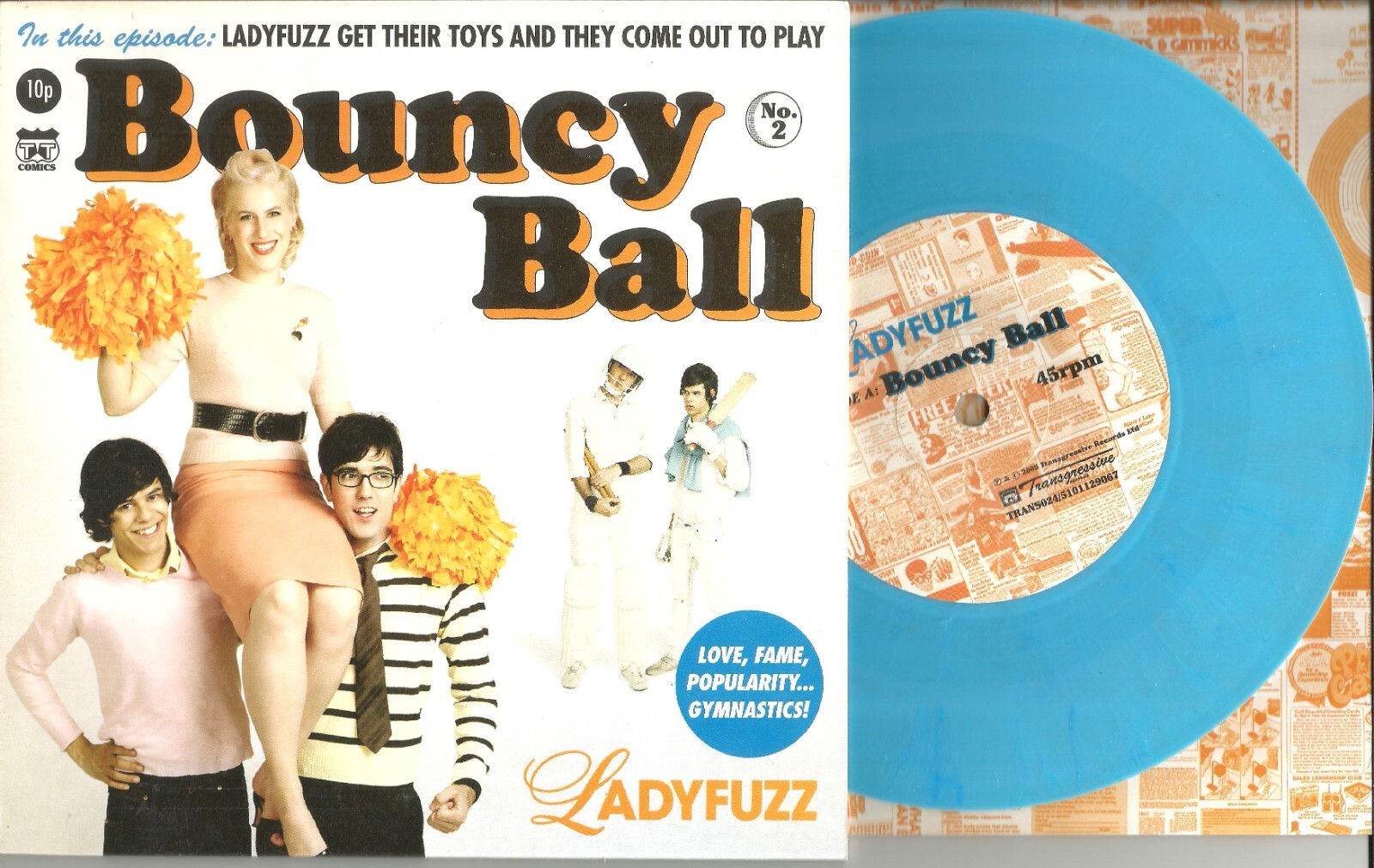 LADYFUZZ Bouncy Ball w/ UNRELEASED LIMIT Europe RED 7” Inch Vinyl USA seler MINT