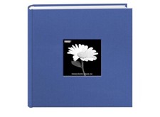 Fabric Frame Cover Photo Album 200 Pockets Hold 4x6 Photos, Sky Blue