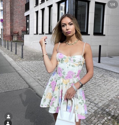 ZARA NUOVO ABITO FLOREALE CON CINTURINI CORTI ISPIRATO AI CORSETTI XS-XXL 7385/358 - Foto 3 di 11