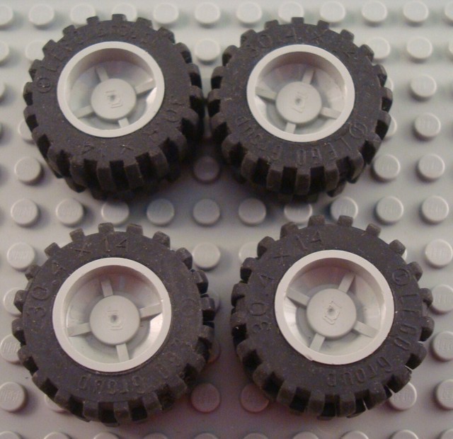 LEGO Lot of 4 Medium Car Tires with Light Gray Hubs eBay