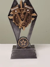 auto racing, car show, Piston award or trophy about 7" tall, w/ engraving, NEW