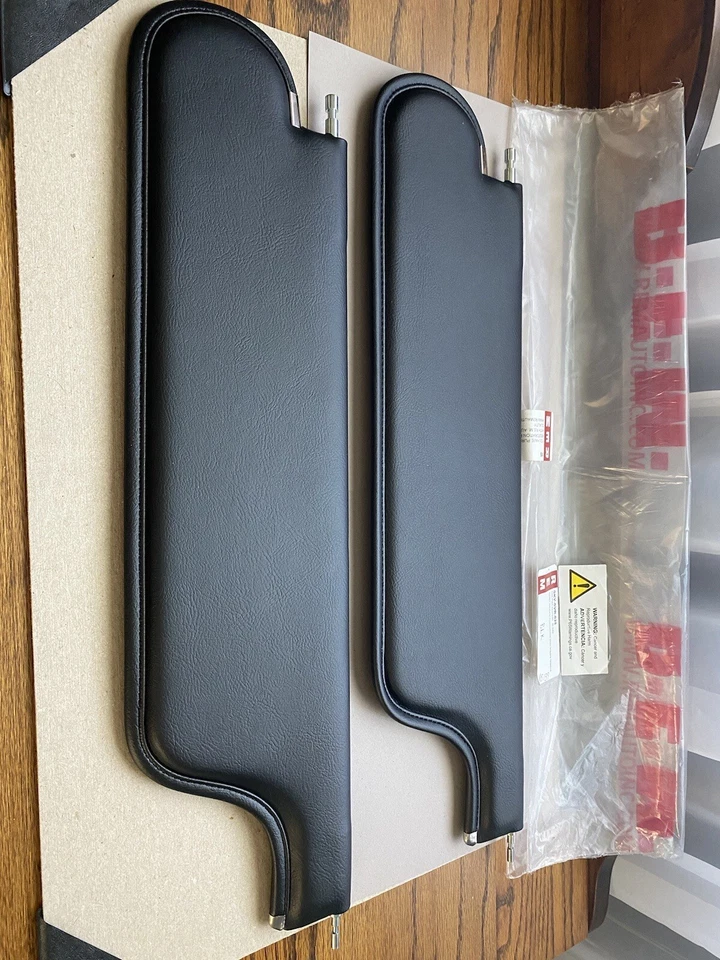 Sun Visors for 1965-1967 Buick Skylark Convertible 2DR Madrid Black - Image 3 of 4