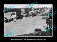 OLD 8x6 HISTORIC PHOTO OF SPRINGHILL LOUISIANA THE MAIN ST & STORES c1950 1