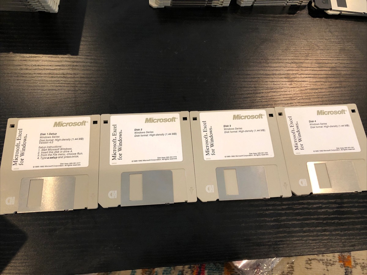 コンピュータ・IT Microsoft Excel Microsoft Excel 4.0 - 3.5” Floppy Disk. Set 4 Disks - | eBay