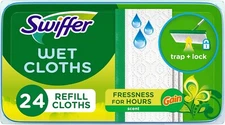 Swiffer Sweep + Mop, Wet Pads Refill, Floor Cleaner, Cleaning Cloths, 24ct