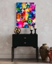 Abstract Painting, Resin Artwork, 18x24” inch colorful resin art