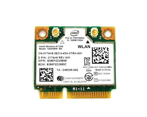 Intel Wireless-N 7260 WLAN WiFi 802.11 a/b/g/n BT 4.0 Mini PCI Express Y74H6