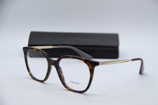 NEW PRADA VPR 11T 2AU-1O1 HAVANA GOLD GREY AUTHENTIC EYEGLASSES W/CASE 51-17