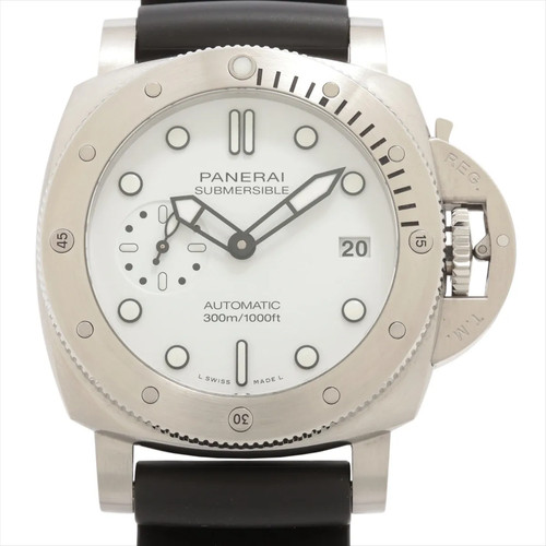 Panerai Submersible Bianco PAM02223 SS SS & Rubber AT white dial