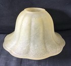 Frosted Muddled Gold/Tan & White Ceiling Fan Shade/Globe. Semi Translucent. 