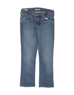 Levi's Damen 715 Crop Bootcut Jeans W28 L25 Blau Baumwolle CJ14