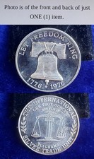  International Silver Trade Unit Let Freedom Ring 1 Troy Oz 999 Silver Round 95.00 per troy oz