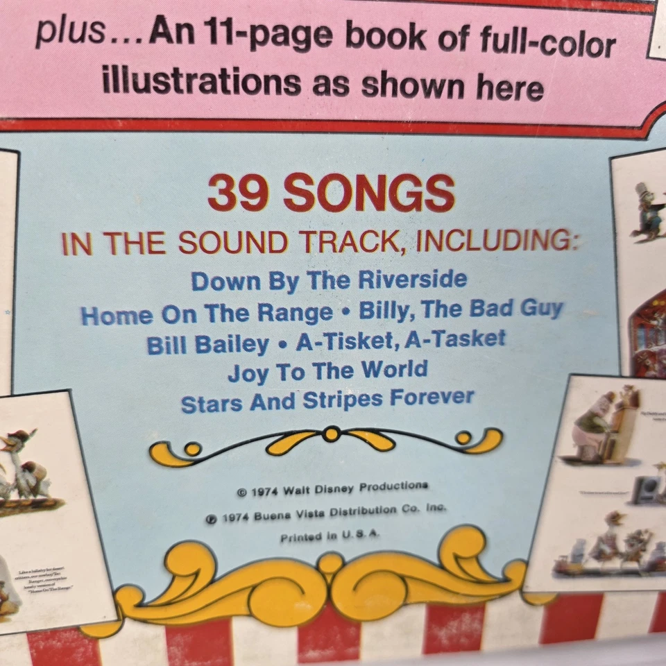Disneyland America Sings 1974 LP By Burl Ives W/Book Walt Disney - Tested - Image 3 of 4
