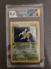 Scyther 1999 Jungle 1st Edition 10/64 Holo Pokemon Card HGA 8.5