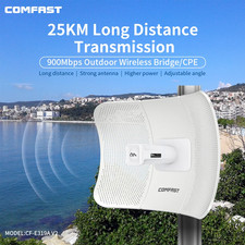 11-25KM Long Range Wifi CPE 900Mbp 5Ghz Wireless Bridge 1000Mw High Power Access