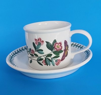 Vintage Portmeirion BOTANIC GARDEN Rhododendron drum tea coffee cup & saucer
