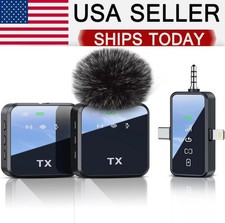 3 in 1 Mini Microphone for iPhone/Android/Camera, Wireless Lavalier Microphone