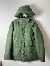 L.L Bean Gore Tex Mens Green Goose Down Insulated Hooded Field Jacket M