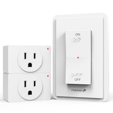 Fosmon Wireless Remote Control Electrical Outlet Switch (2 Pack) - ETL Listed...