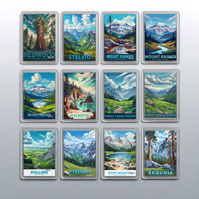 Acryl Reise Nationalparks Kühlschrankmagnet - Souvenir Kühlschrank Dekoration