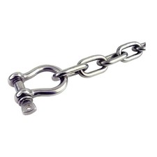 3/16 in.x4ft.Anchor Lead Chain in Stainless Steel