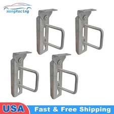 (4) 8" Galvanized Swivel Top Bunk Bracket Kit + Hardware For 3x3 Boat Trailer