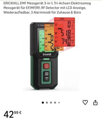 ERICKHILL RT-300 EMF Detector / Elektrosmog Messgerät
