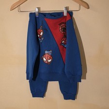 Spider-Man Boys' Blue Red Sweatshirt  Pants Set Character Print Long Sleeve
