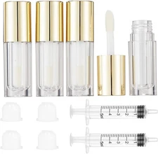 Qeuly 6ml Empty Lip Gloss Tubes, Clear Mini Lip Gloss Tubes, Lip Balm Tubes