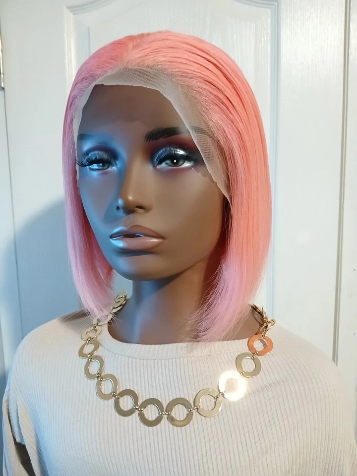 Peluca Bob Rosa Foto 4 de 4