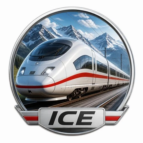 Intercity Express Train Self Adhesive Vinyl Waterproof Sticker