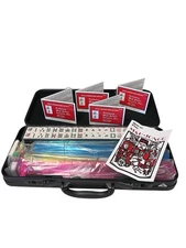 Mah Jongg Set Locking Hard Case Keys Tiles Rails 2020 Hands Rules Cards