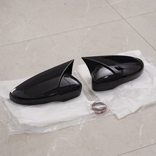 2x Gloss Black Wing Mirror Cover Cap Case For VW MK6 Jetta Passat B7 CC Scirocco