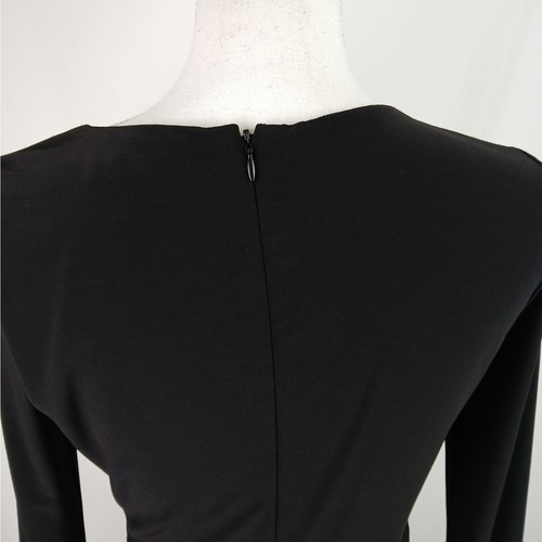 Ralph Lauren Black Label SZ 4 Black Wrap Style Cocktail Dress With Bling - Picture 6 of 7
