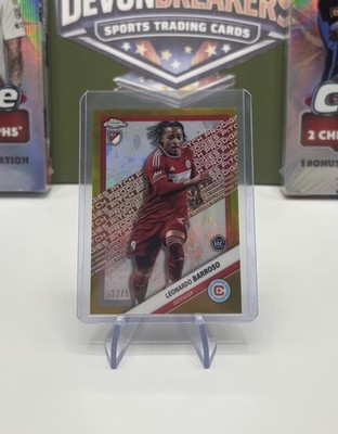 2025 Topps Chrome MLS Prodigies Gold Refractor Leonardo Barroso RC ROOKIE /50