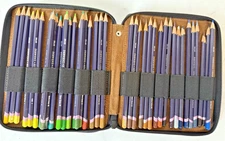 Derwent Studio Color Pencils Set of 72 in Speedball Zippered Case--LIGHTLY USED